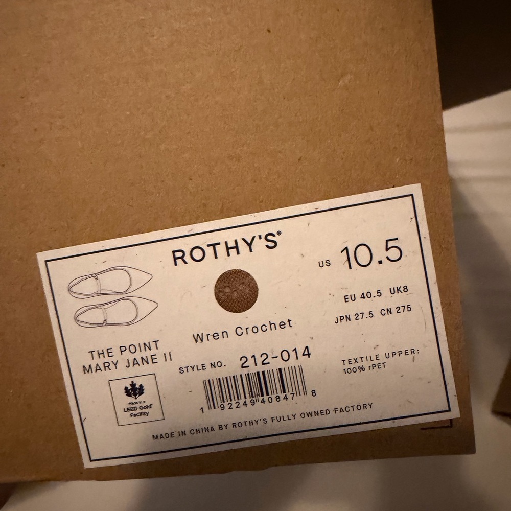 Rothy's Wren Crochet Mary Jane in Tan